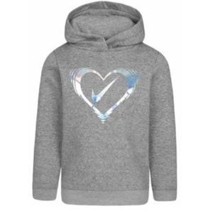Nike Gray Heart Hoodie Sweatshirt
